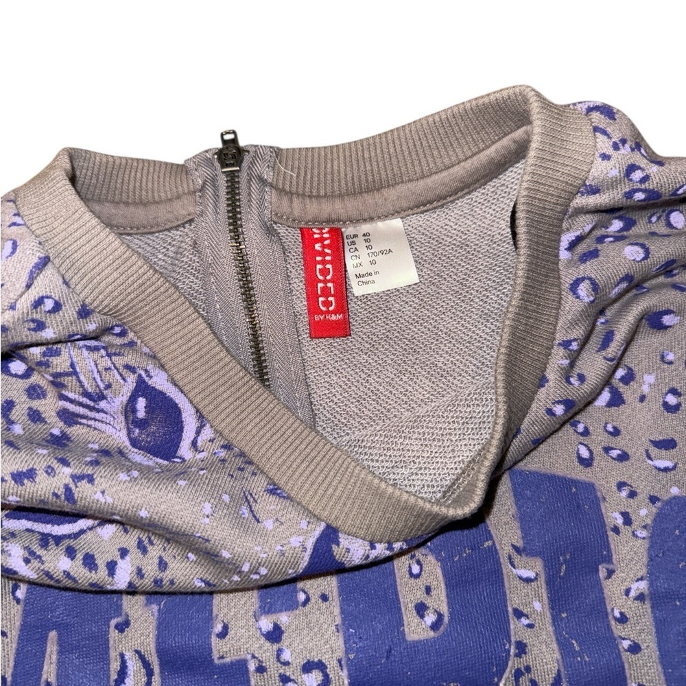 H&M Gray and Purple Graphic Sweater Dress - Picture 5 of 6